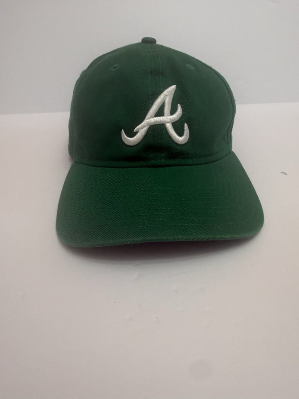 New Era Atlanta Braves 9TWENTY Green Strapback Dad Hat MLB Cap Adj